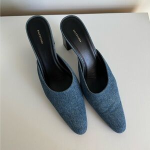 BALENCIAGA DENIM MULES sz 7.5